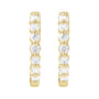 Sapphire Row Lab-Grown Diamond Round Huggie Earrings - 14K Yellow Gold, 1/3 CTW (view 2)