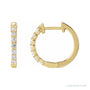 Sapphire Row Lab-Grown Diamond Round Huggie Earrings - 14K Yellow Gold, 1/5 CTW