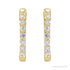 Sapphire Row Lab-Grown Diamond Round Huggie Earrings - 14K Yellow Gold, 1/5 CTW (view 2)