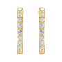 Sapphire Row Lab-Grown Diamond Round Huggie Earrings - 14K Yellow Gold, 1/5 CTW (view 2)
