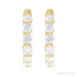 Sapphire Row Lab-Grown Diamond Round Huggie Earrings - 14K Yellow Gold, 3/4 CTW (view 2)