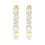 Sapphire Row Lab-Grown Diamond Round Huggie Earrings - 14K Yellow Gold, 3/4 CTW (view 2)