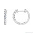 Sapphire Row Lab-Grown Diamond Round Huggie Earrings - 14K White Gold, 1/2 CTW