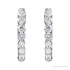 Sapphire Row Lab-Grown Diamond Round Huggie Earrings - 14K White Gold, 1/2 CTW (view 2)