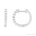 Sapphire Row Lab-Grown Diamond Round Huggie Earrings - 14K White Gold, 1/3 CTW