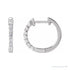 Sapphire Row Lab-Grown Diamond Round Huggie Earrings - 14K White Gold, 1/5 CTW