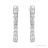 Sapphire Row Lab-Grown Diamond Round Huggie Earrings - 14K White Gold, 1/5 CTW (view 2)