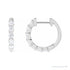 Sapphire Row Lab-Grown Diamond Round Huggie Earrings - 14K White Gold, 3/4 CTW