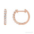 Sapphire Row Lab-Grown Diamond Round Huggie Earrings - 14K Rose Gold, 1/2 CTW