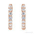 Sapphire Row Lab-Grown Diamond Round Huggie Earrings - 14K Rose Gold, 1/2 CTW (view 2)
