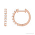 Sapphire Row Lab-Grown Diamond Round Huggie Earrings - 14K Rose Gold, 1/3 CTW