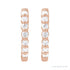 Sapphire Row Lab-Grown Diamond Round Huggie Earrings - 14K Rose Gold, 1/3 CTW (view 2)