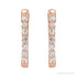 Sapphire Row Lab-Grown Diamond Round Huggie Earrings - 14K Rose Gold, 1/5 CTW (view 2)