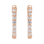 Sapphire Row Lab-Grown Diamond Round Huggie Earrings - 14K Rose Gold, 1/5 CTW (view 2)