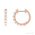 Sapphire Row Lab-Grown Diamond Round Huggie Earrings - 14K Rose Gold, 3/4 CTW