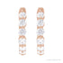 Sapphire Row Lab-Grown Diamond Round Huggie Earrings - 14K Rose Gold, 3/4 CTW (view 2)