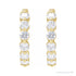 Sapphire Row Lab-Grown Diamond Round Huggie Earrings - 14K Yellow Gold, 1 CTW (view 2)
