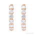 Sapphire Row Lab-Grown Diamond Round Huggie Earrings - 14K Rose Gold, 1 CTW (view 2)