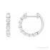 Sapphire Row Lab-Grown Diamond Round Huggie Earrings - 14K White Gold, 1 CTW
