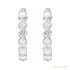 Sapphire Row Lab-Grown Diamond Round Huggie Earrings - 14K White Gold, 1 CTW (view 2)