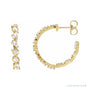 Sapphire Row Lab-Grown Diamond Fancy Mixed-Cut Hoop Earrings - 14K Yellow Gold