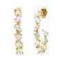 Sapphire Row Lab-Grown Diamond Fancy Mixed-Cut Hoop Earrings - 14K Yellow Gold (view 2)