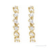 Sapphire Row Lab-Grown Diamond Fancy Mixed-Cut Hoop Earrings - 14K Yellow Gold (view 3)