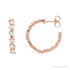 Sapphire Row Lab-Grown Diamond Fancy Mixed-Cut Hoop Earrings - 14K Rose Gold