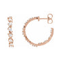 Sapphire Row Lab-Grown Diamond Fancy Mixed-Cut Hoop Earrings - 14K Rose Gold