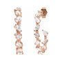 Sapphire Row Lab-Grown Diamond Fancy Mixed-Cut Hoop Earrings - 14K Rose Gold (view 2)