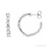 Sapphire Row Lab-Grown Diamond Fancy Mixed-Cut Hoop Earrings - 14K White Gold