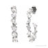 Sapphire Row Lab-Grown Diamond Fancy Mixed-Cut Hoop Earrings - 14K White Gold (view 2)