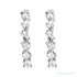Sapphire Row Lab-Grown Diamond Fancy Mixed-Cut Hoop Earrings - 14K White Gold (view 3)