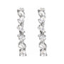 Sapphire Row Lab-Grown Diamond Fancy Mixed-Cut Hoop Earrings - 14K White Gold (view 3)