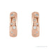 Sapphire Row Natural Diamond Scattered Huggie Earrings - 14K Rose Gold (view 2)
