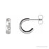 Sapphire Row Natural Diamond Scattered Huggie Earrings - Platinum
