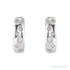 Sapphire Row Natural Diamond Scattered Huggie Earrings - Platinum (view 2)