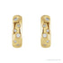 Sapphire Row Natural Diamond Scattered Huggie Earrings - 14K Yellow Gold (view 2)