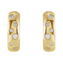 Sapphire Row Natural Diamond Scattered Huggie Earrings - 14K Yellow Gold (view 2)