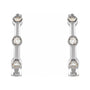Sapphire Row Natural Diamond Station Hoop Earrings - Platinum, 1/4 CTW (view 2)