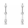 Sapphire Row Natural Diamond Station Hoop Earrings - Platinum, 5/8 CTW (view 2)