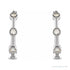 Sapphire Row Natural Diamond Station Hoop Earrings - 14K White Gold, 1/4 CTW (view 2)