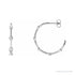 Sapphire Row Natural Diamond Station Hoop Earrings - 14K White Gold, 5/8 CTW