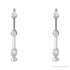 Sapphire Row Natural Diamond Station Hoop Earrings - 14K White Gold, 5/8 CTW (view 2)