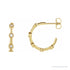 Sapphire Row Natural Diamond Station Hoop Earrings - 14K Yellow Gold, 1/4 CTW