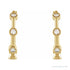 Sapphire Row Natural Diamond Station Hoop Earrings - 14K Yellow Gold, 1/4 CTW (view 2)