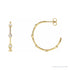 Sapphire Row Natural Diamond Station Hoop Earrings - 14K Yellow Gold, 5/8 CTW