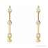 Sapphire Row Natural Diamond Station Hoop Earrings - 14K Yellow Gold, 5/8 CTW (view 2)