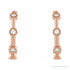 Sapphire Row Natural Diamond Station Hoop Earrings - 14K Rose Gold, 1/4 CTW (view 2)
