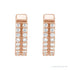 Sapphire Row Natural Diamond Double Pavé Huggie Earrings - 14K Rose Gold, 1/4 CTW (view 2)